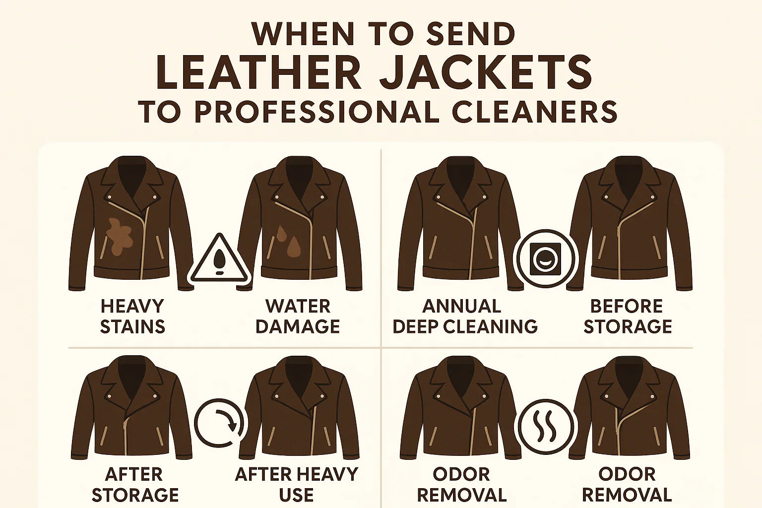 When to send a jacket to professional cleaners